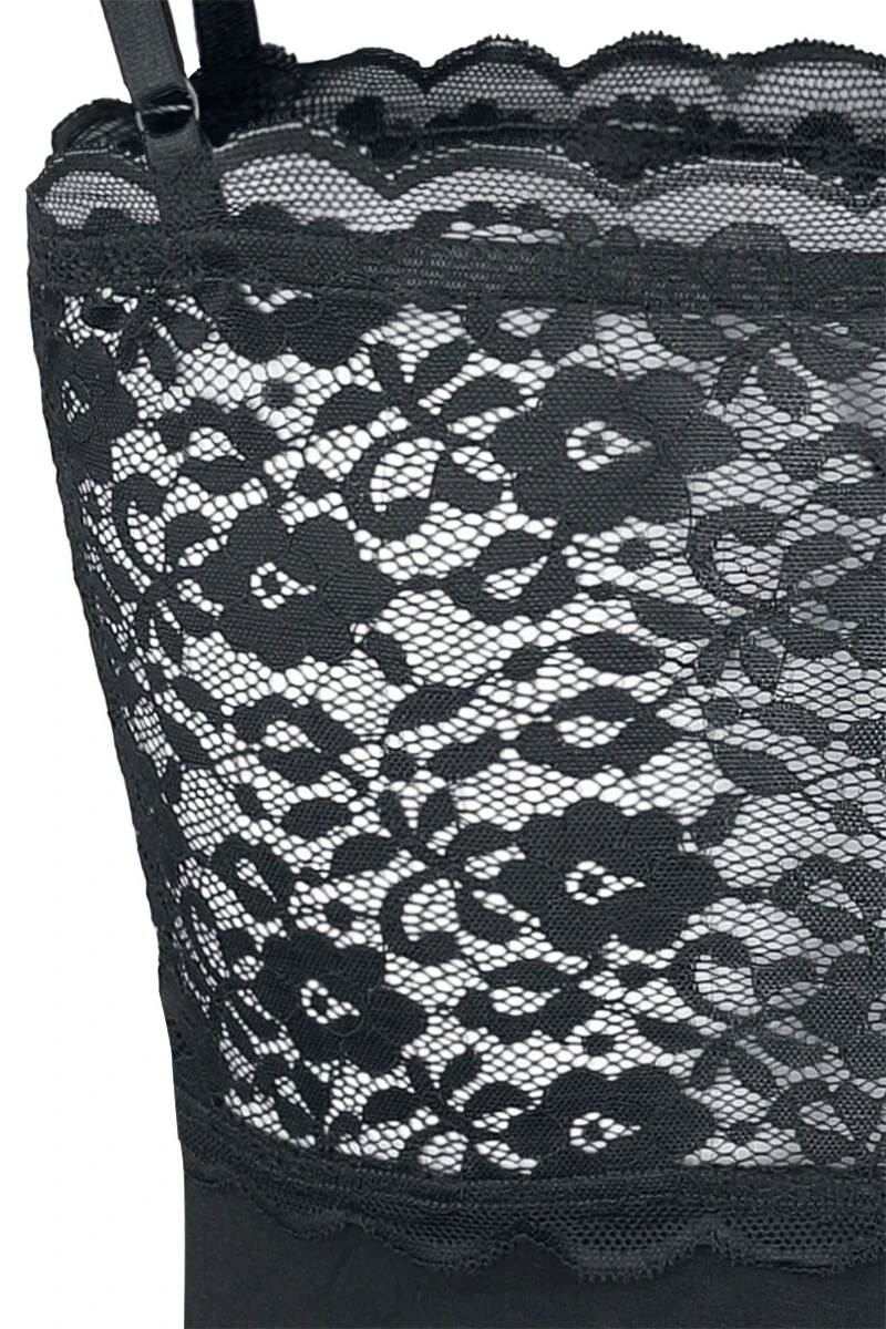 "Nightgown With Lace" Nightshirt Black By Black Premium By EMP - Image 4