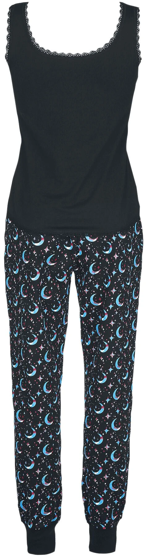 "Pyjama Set With Moon Print" Pyjama Black By Full Volume By EMP - Image 2