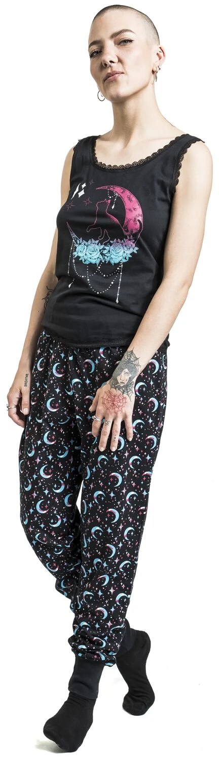 "Pyjama Set With Moon Print" Pyjama Black By Full Volume By EMP - Image 6