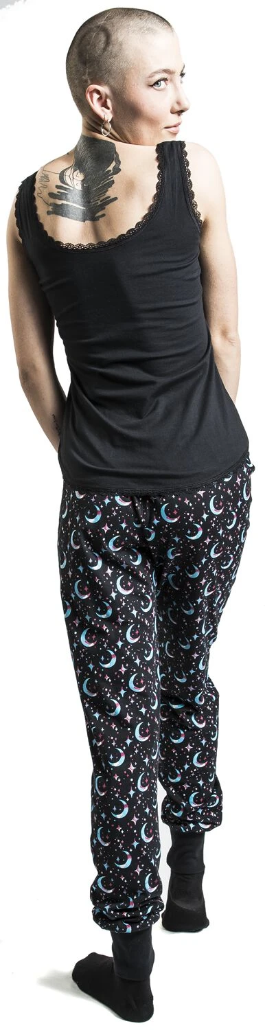"Pyjama Set With Moon Print" Pyjama Black By Full Volume By EMP - Image 7