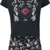 "Pyjamas With Shorts" Pyjama Black By Gothicana By EMP