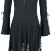 "Gothicana X Anne Stokes - Dress With Tapered Skirt And Occult Print" Short Dress Black By Gothicana By EMP