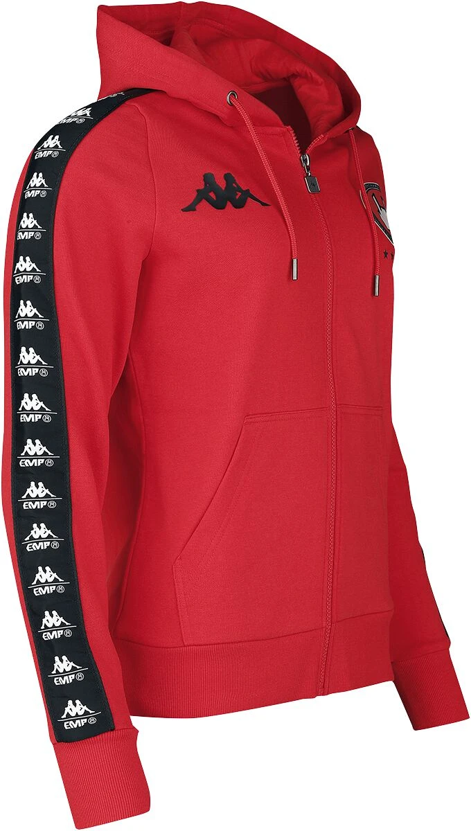 "Kappa X EMP Hooded Jacket" Hooded Zip Red By EMP Special Collection - Image 3