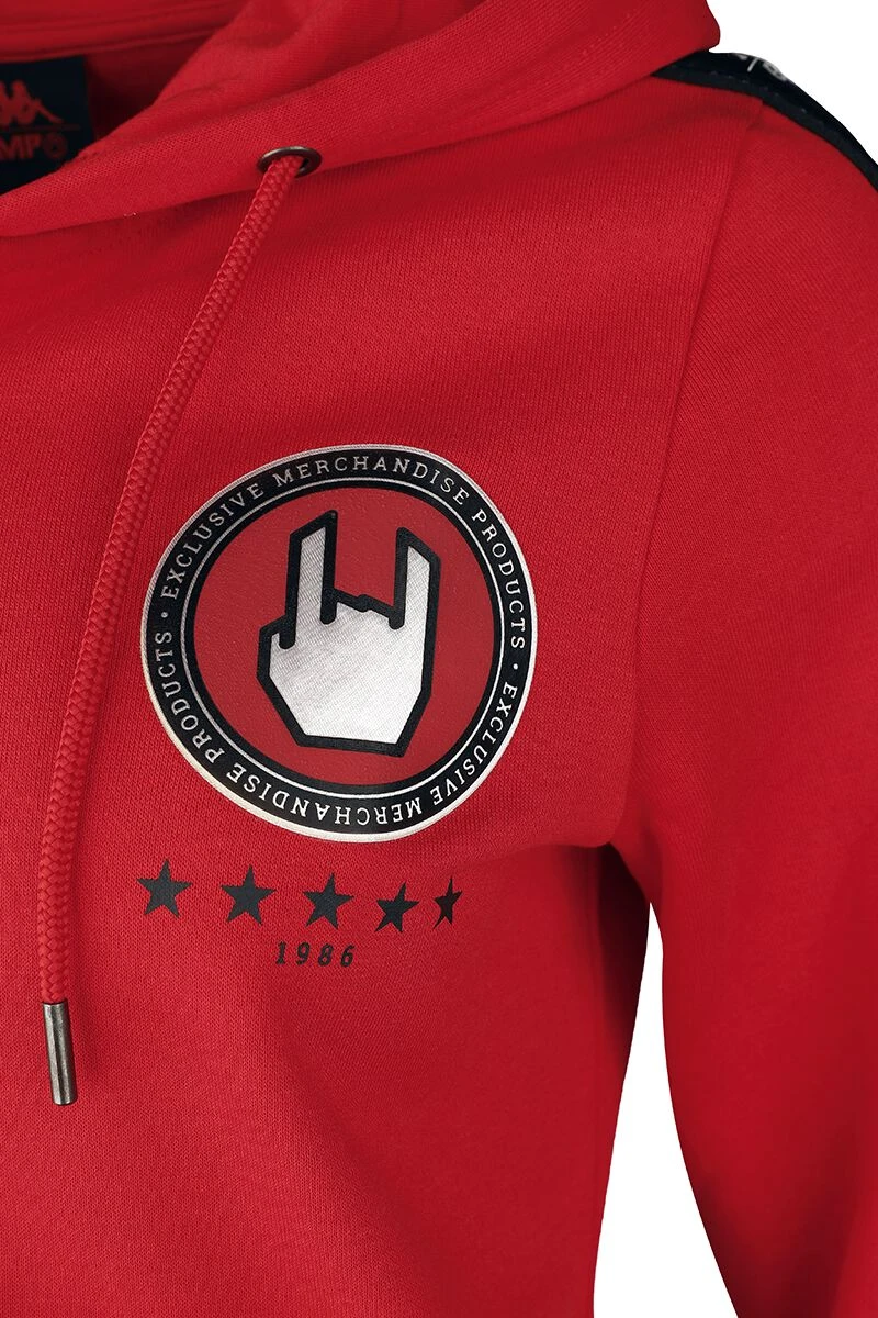 "Kappa X EMP Hooded Jacket" Hooded Zip Red By EMP Special Collection - Image 4
