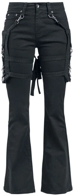 "Asmodina" Jeans Black By Gothicana By EMP