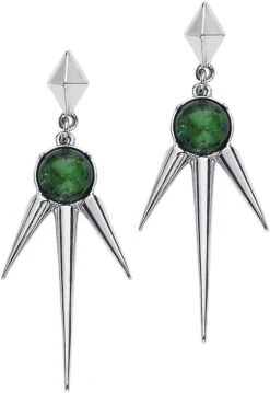 "Spikes" Earring Silver-coloured By Black Premium By EMP