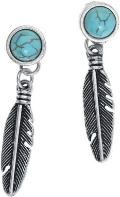 "Feather" Earring Silver-coloured By Full Volume By EMP