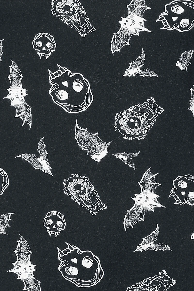 "Double-layer Long-sleeved Shirt" Long-sleeve Shirt Black By Gothicana By EMP - Image 5