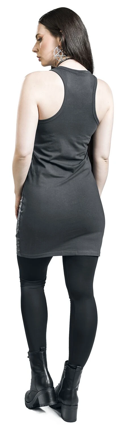 "Amplified Collection - Fear Of The Dark" Short Dress Charcoal By Iron Maiden - Image 5