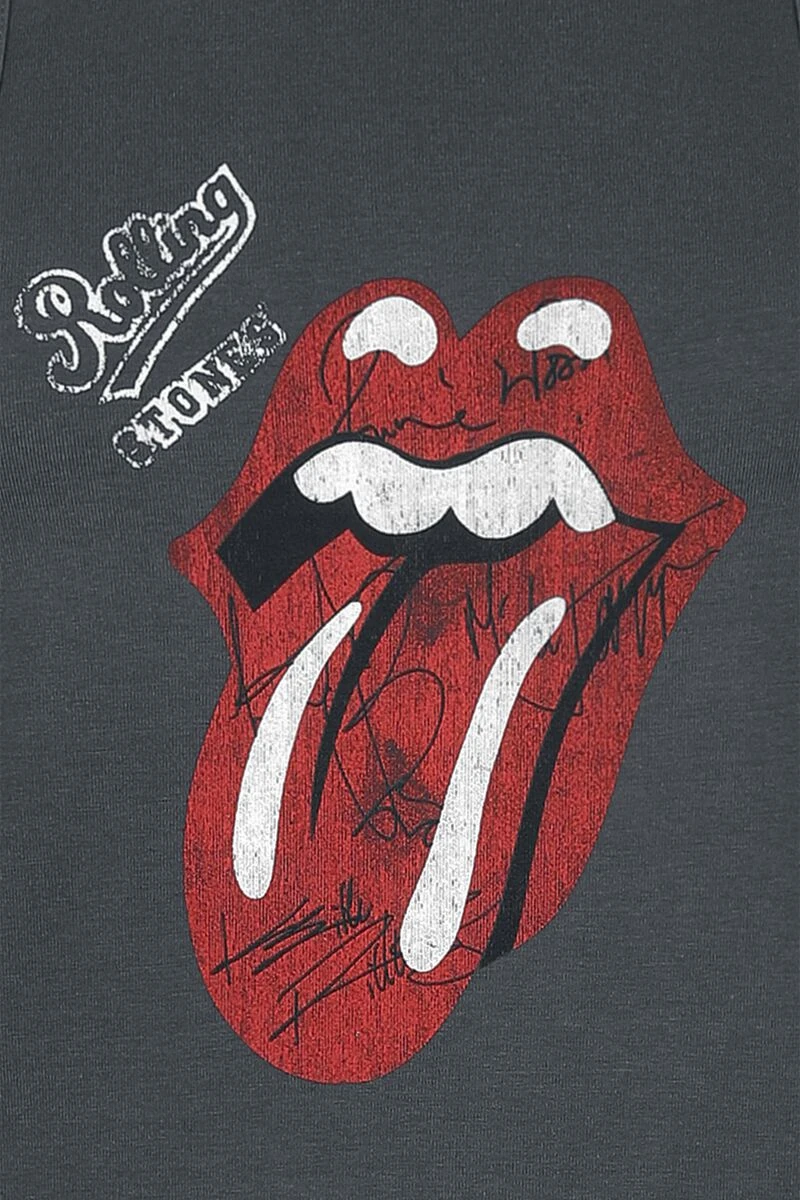 "Amplified Collection - Autograph Tongue" Short Dress Charcoal By The Rolling Stones - Image 3