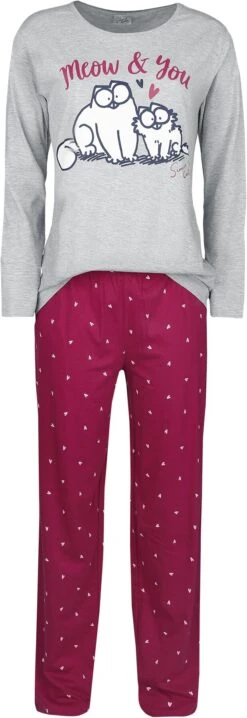 "Meow And You" Pyjama Multicolour By Simon' S Cat