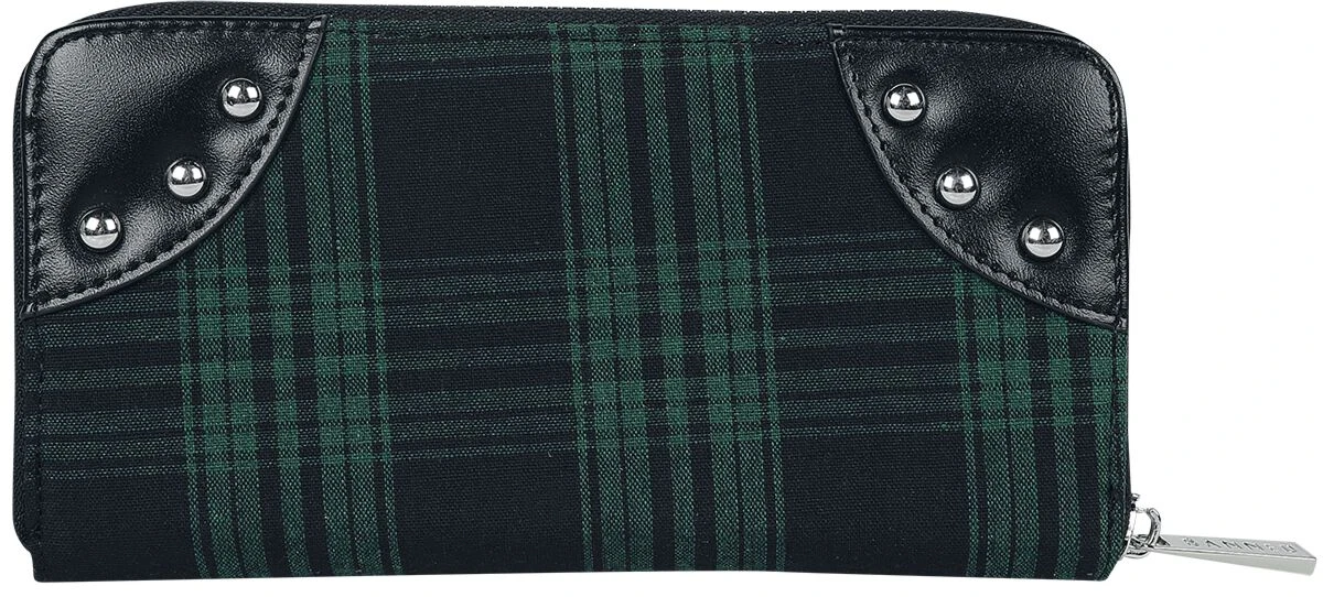 "Tartan" Wallet Green-black By Banned Alternative - Image 3