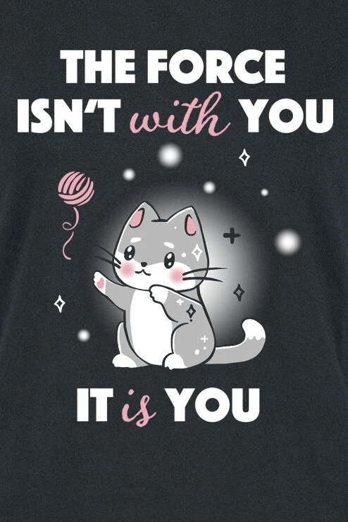 "The Force Is You" T-Shirt Black By Tierisch - Image 2