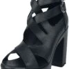 "High Heels With Straps" High Heel Black By Black Premium By EMP