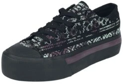 "LowCut Platform Trainers With Aztec Print" Sneakers Black By RED By EMP