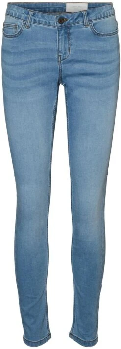 "NMALLIE LW SKINNY JEANS VI021MB NOOS" Jeans Light Blue By Noisy May