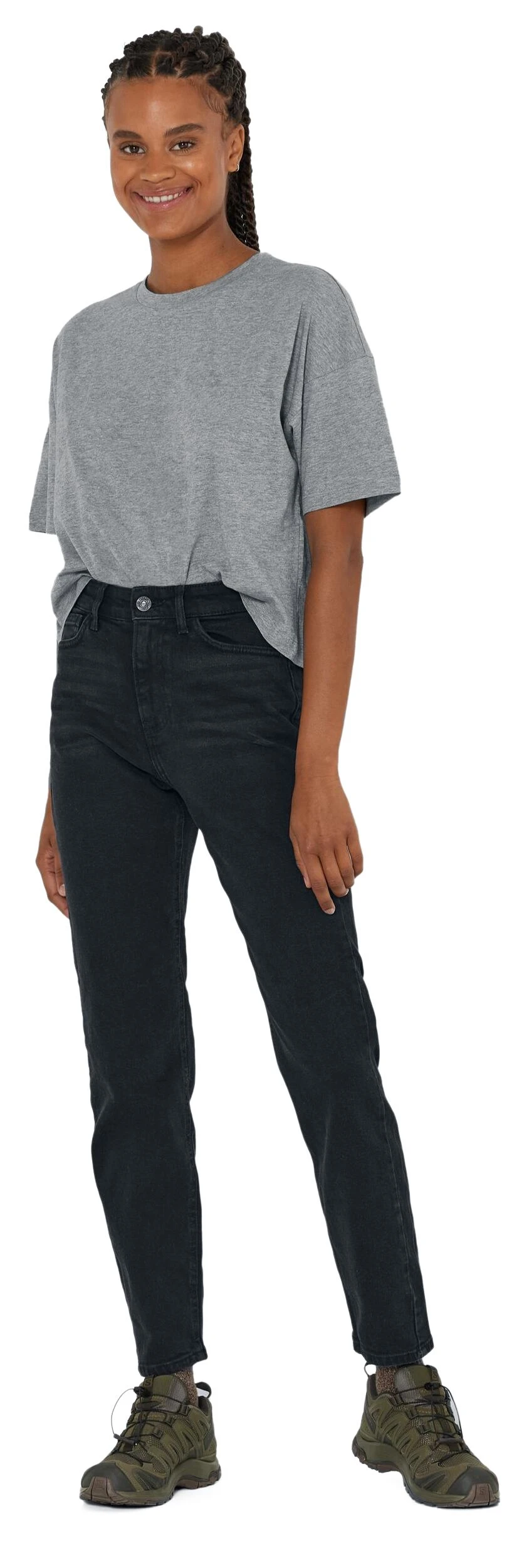 "NMMONI HW STRAIGHT ANK BLACK JEANS NOOS" Jeans Black By Noisy May - Image 5