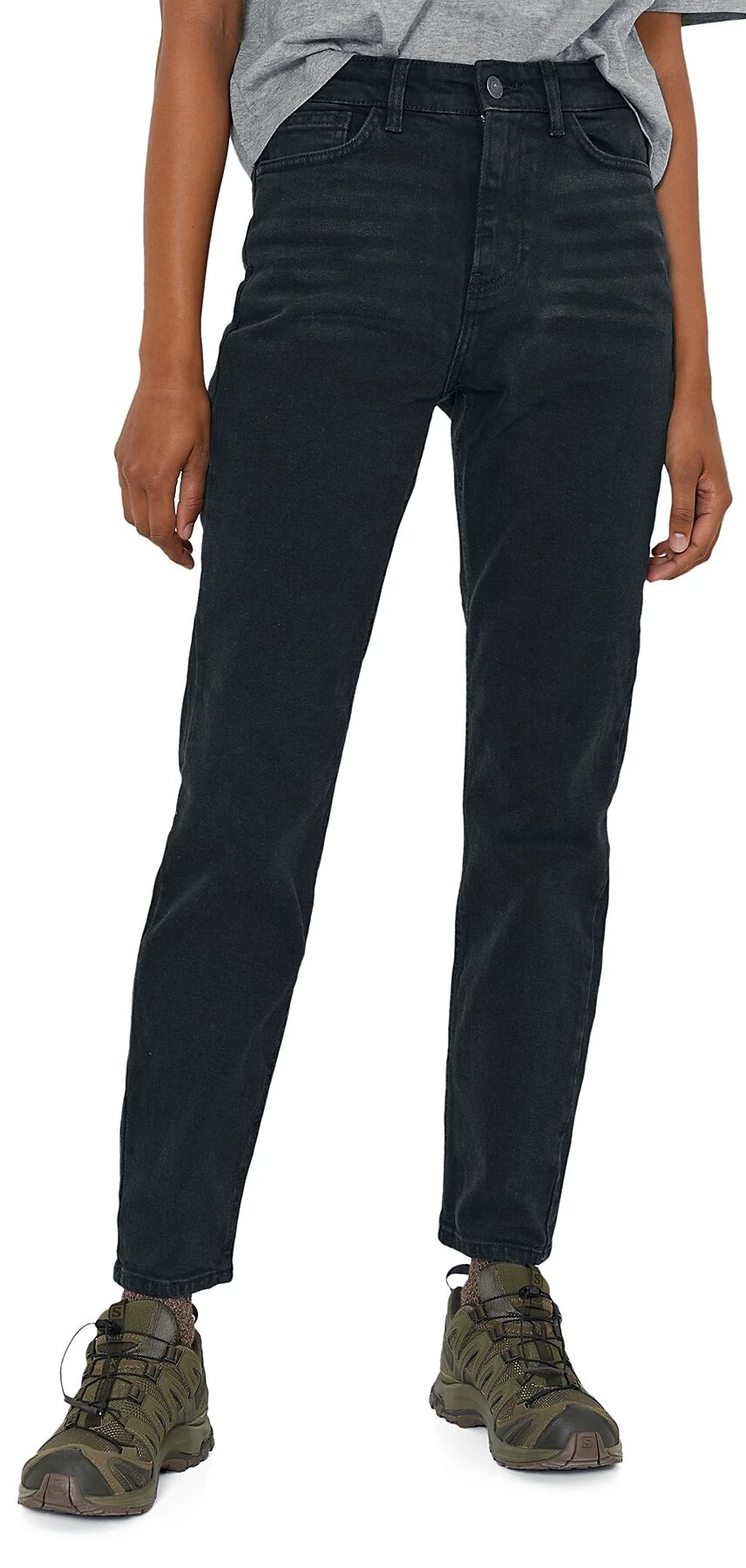 "NMMONI HW STRAIGHT ANK BLACK JEANS NOOS" Jeans Black By Noisy May - Image 7