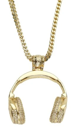"King Ice - Headphones Necklace" Necklace Gold-coloured By Snoop Dogg