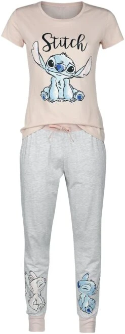 "Stitch" Pyjama Grey-pink By Lilo & Stitch