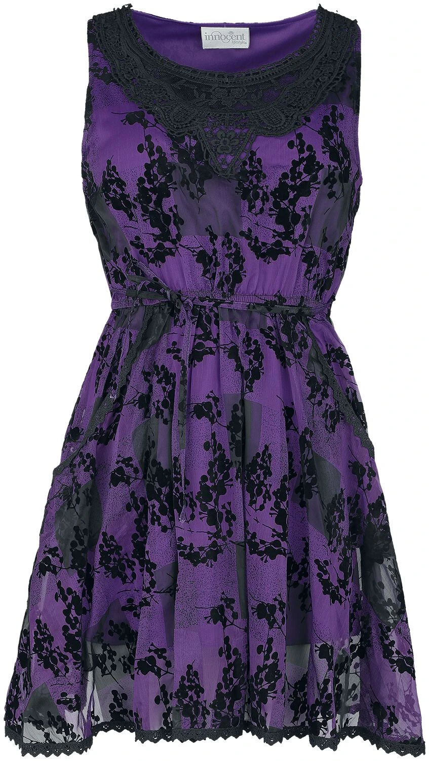 "Ilsa Dress" Short Dress Black-lilac By Innocent