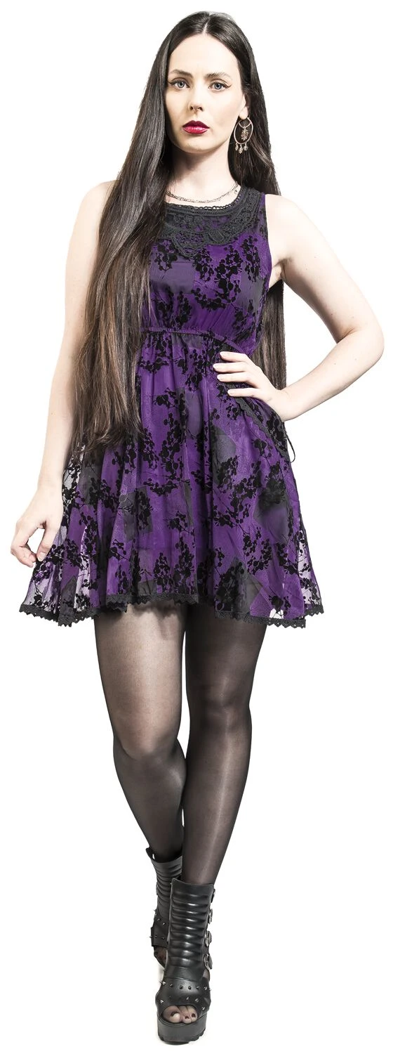 "Ilsa Dress" Short Dress Black-lilac By Innocent - Image 5
