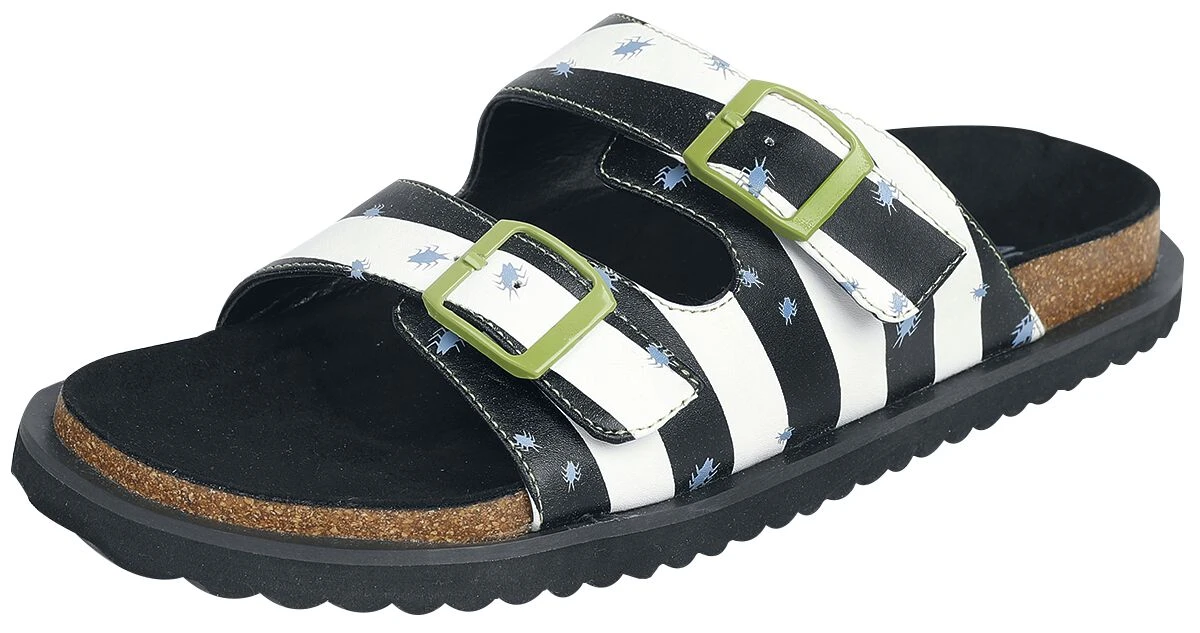 "Beetle" Sandal Black-white By Beetlejuice