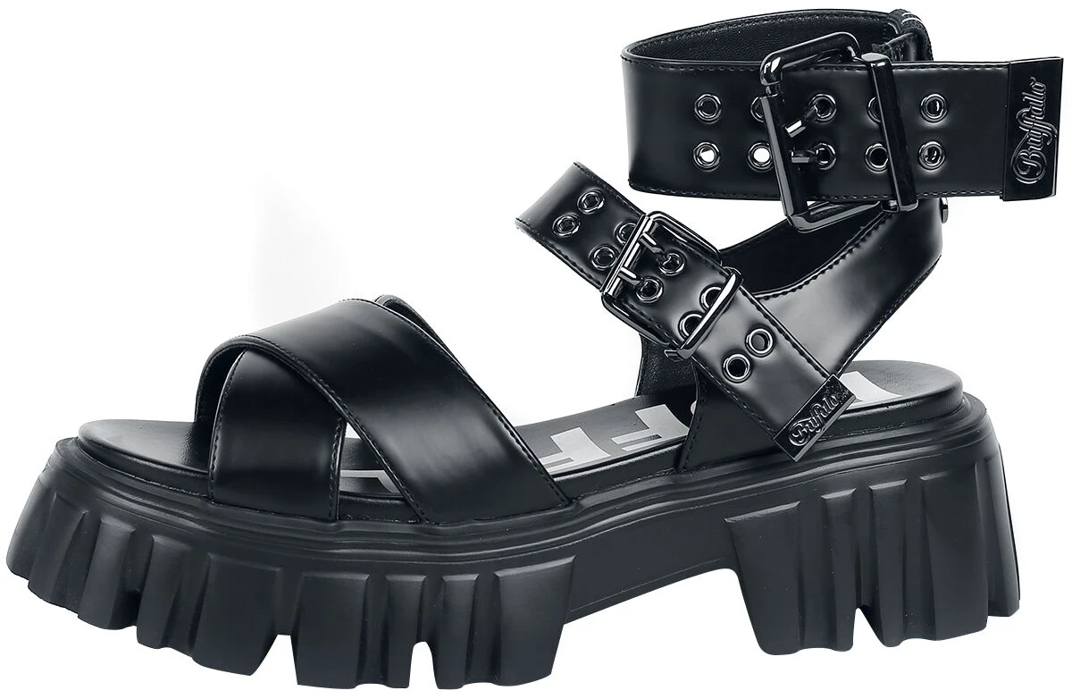 "Lion Choker Vegan" Sandal Black By Buffalo - Image 4