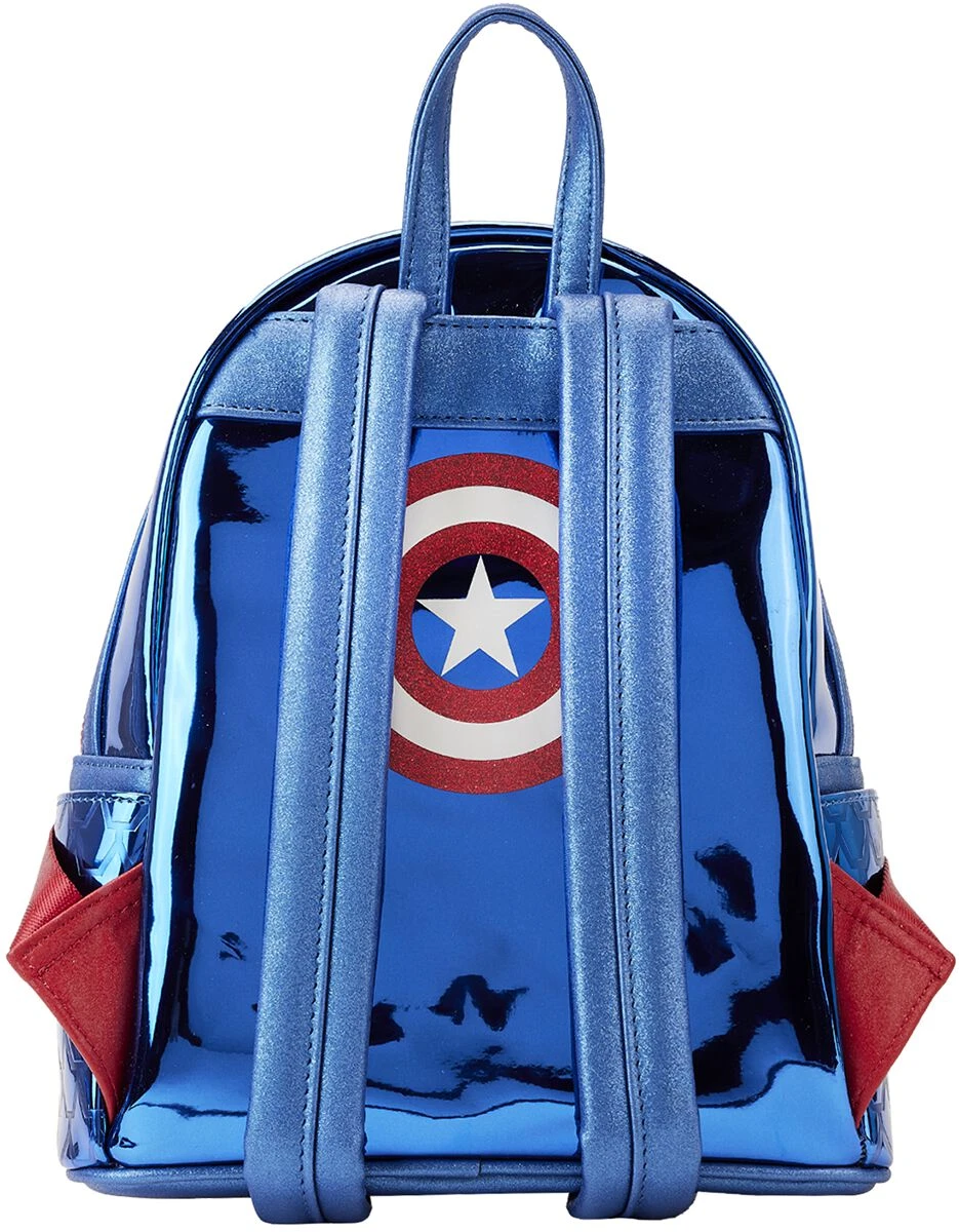 "Loungefly - Shine Captain America Cosplay" Mini Backpacks Blue-red-white By Captain America - Image 4