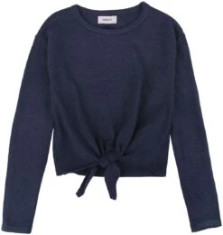 "Amalia Long-sleeved Knot O-neck" Long-sleeve Shirt Dark Blue By Kids ONLY
