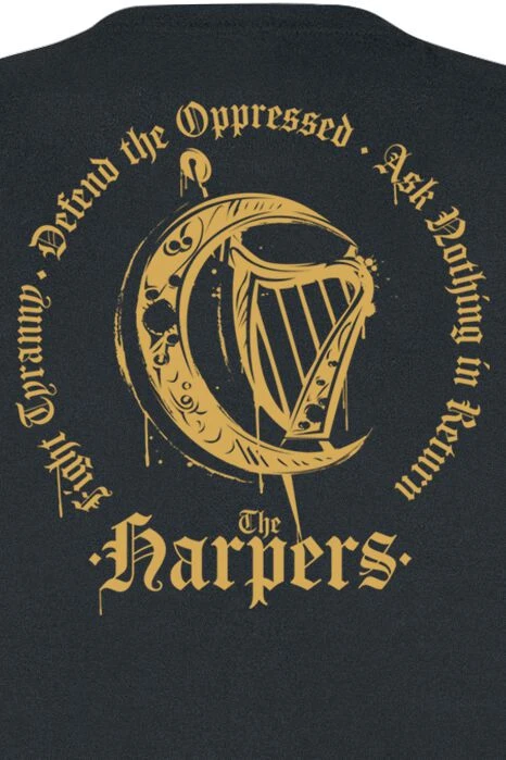 "Honor Among Thieves - The Harpers" T-Shirt Black By Dungeons And Dragons - Image 3